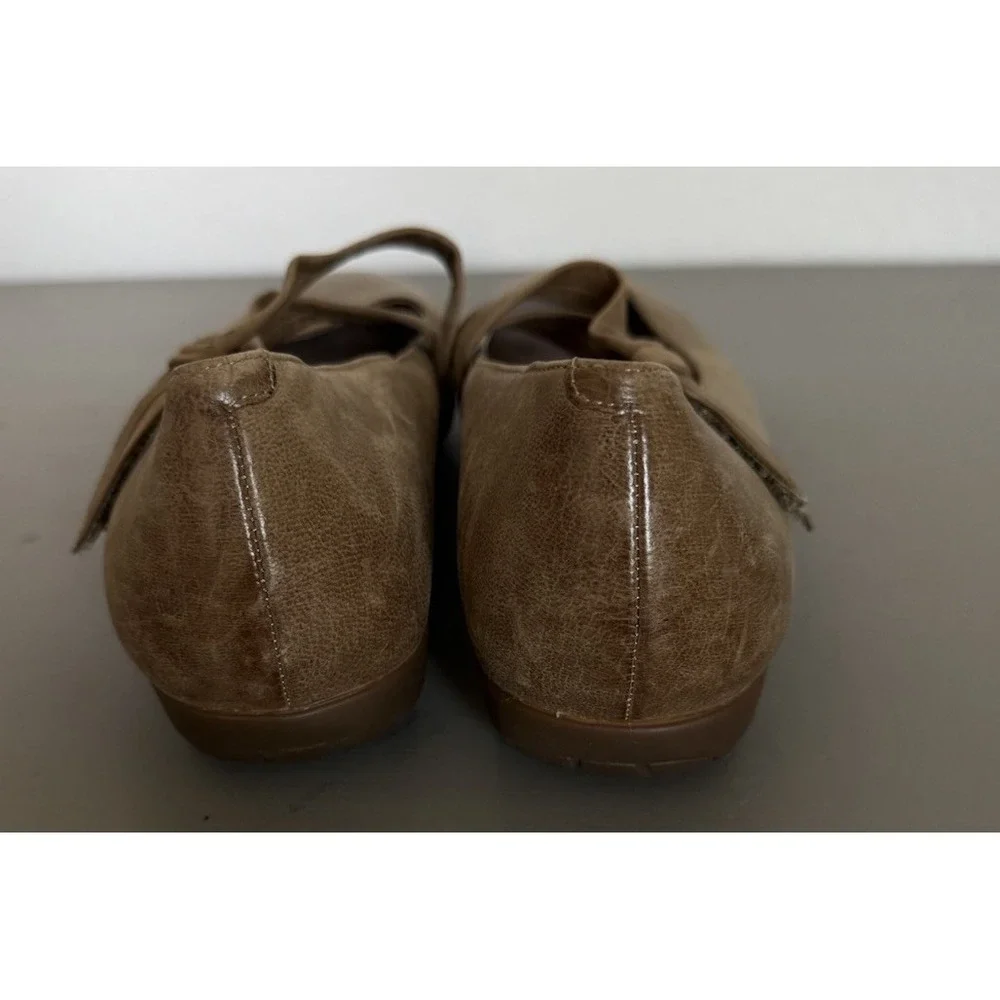 Abeo Talia Mary Jane's Women's Beige Tan Cross Strap Casual Shoes Size 10N